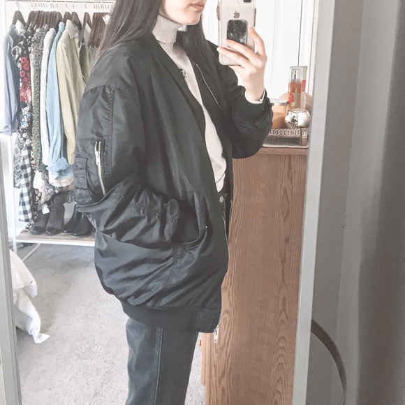 Zara Oversized Longline Heavy Bomber Jacket - Picture 3 of 8